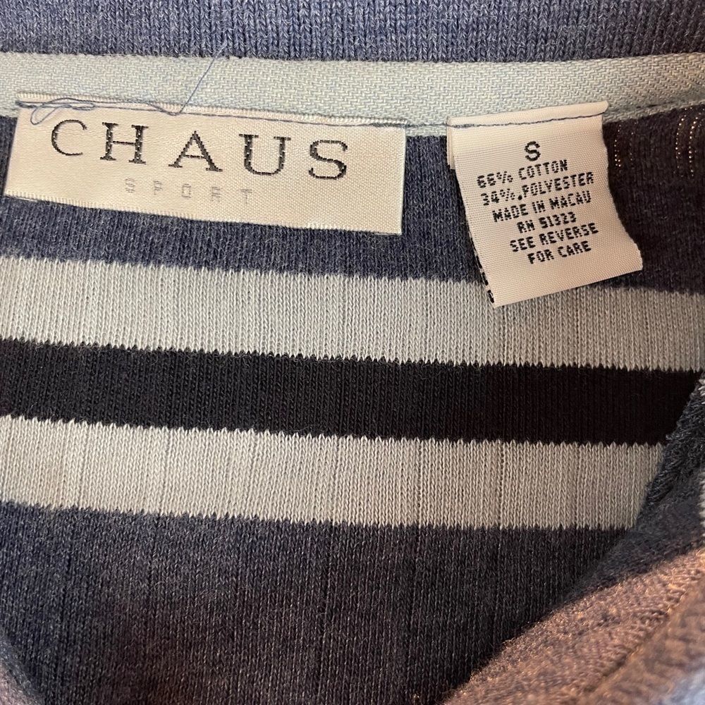 NWT Chaus Sport Long Quarter Zip Polo Top Size S - Picture 9 of 9